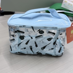Bolsa de Cosméticos Portátil Reutilizable de PVC con Cierre, Impermeable, con Asa Suave, Capacidad Media, Multiusos, para Viaje - Product Image 3