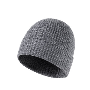 Gorro de Punto Acrílico Tipo Waffle, Térmico, para Invierno, Uso Diario, Elegante, Calentador de Cabeza, Precio al por Mayor, MOQ Personalizado - Product Image 5