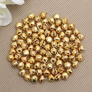 Noël Jingle Bells Metal Golden Bells/Articles de décoration d'arbre de Noël/Ornements de Noël pour la décoration de bureau à domicile (1.8cm chacun) - Product Image 6