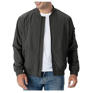 Custom Logo <b>Mens</b> Lightweight Bomber <b>Jacket</b> Casual Fashion <b>Flight</b> Coat Wholesale Blank Slim Fit Windbreaker Varsity Track <b>Jacket</b> - Product Image 5