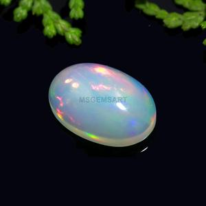 Pierre précieuse d'opale arc-en-ciel Offre Spéciale 12x8mm cabochon d'opale éthiopienne pierre précieuse ronde faisant des bijoux et envoyer une boîte-cadeau - Product Image 2