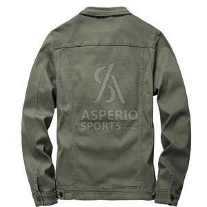 Veste en jean pour hommes, vêtements de mode pour hommes, vestes de rue, tissu en coton, logo personnalisé, veste d'hiver en jean tricoté - Product Image 5