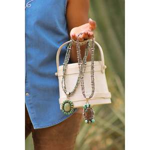 Sheila Becenti Mixed Turquoise & Sterling Silver Pearl Necklace/pendant for Gift Occasions - Product Image 1