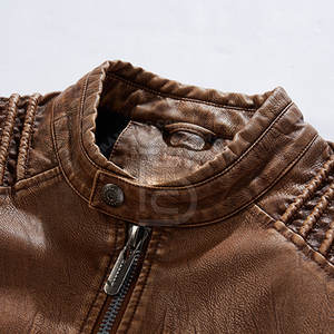 Veste d'hiver 2025, conception personnalisée OEM, veste en cuir pour homme, coupe ajustée, respirante, veste en cuir pour homme - Product Image 4