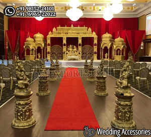 Grand Mariage Tamilien Kanyadanam Mandap Configuration de Mariage Indien du Sud Manavarai Mandapam Mariage Traditionnel Manavarai Mandap USA - Product Image 2