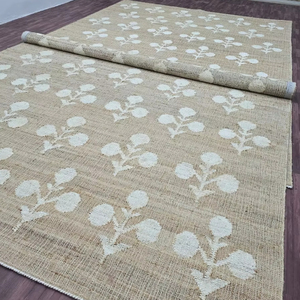 พรมปอกระเจาขนาด9x12ทำด้วยมือพรมผ้าฝ้ายทอสูงขนาด8x10 12X15 10X14สำหรับตกแต่งบ้านห้องนั่งเล่น - Product Image 1