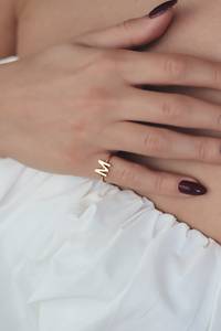 Antique Letter <b>Ring</b> Vintage Inspired Alphabet Jewelry 925 Sterling <b>Silver</b> for <b>Men</b> Women Stylish Daily Wear Personalized Wedding - Product Image 4