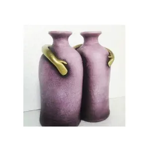 Nouveau Conçu Nordique Terre Cuite Argile Naturelle Murale Minimaliste Antique Style Rustique Céramique Poterie Non Émaillé Moderne Fleur Vase