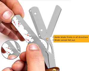 Mango de madera rosa con cuchilla pulida, maquinilla de afeitar recta para hombres, maquinilla de afeitar profesional de peluquero con 100 hoja de un solo borde, mango de madera - Product Image 5