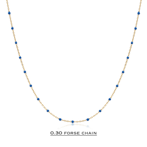 Collier chaîne tendance en argent sterling 925 turc, plaqué rhodium, avec design émaillé bleu, fait main, vente en gros, bijoux pour femmes - Product Image 2
