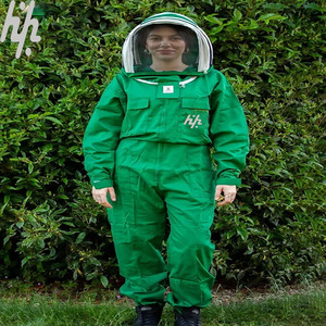 Traje de apicultor de algodón verde de alta resistencia Premium Overol ventilado de verano con características antiestáticas y anticorte Ropa de seguridad - Product Image 1