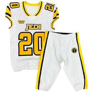 Uniforme de Fútbol Americano Reversible en Dorado Cromado Brillante con Tela Transpirable de Secado Rápido y Antibacteriana - Product Image 4