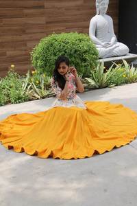 TENNECY présente sa nouvelle collection de Lehenga, Choli et Dupatta, ensemble entièrement cousu, style fête, occasion mariage, toutes saisons - Product Image 6