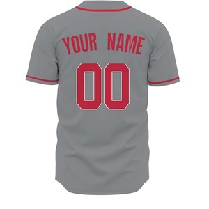 Custom Unisex Baseball Jersey Breathable 100% Polyester Fabric Digital Print Quick Dry 260g Four-Way Stretch Eco-Friendly Team - Product Image 3