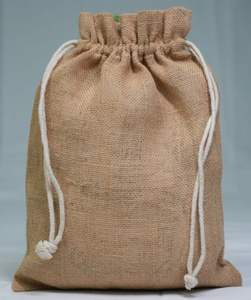 Sac à cordon imprimé avec logo personnalisé en toile de lin 100% coton écologique Pochette anti-poussière réutilisable à la mode pour bougie portable - Product Image 4