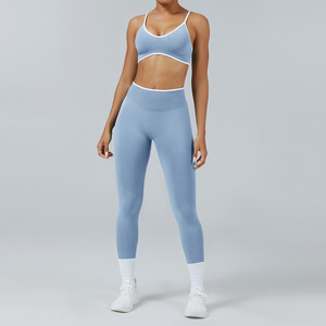 Conjunto de Yoga para Mujer al por Mayor: Bodysuits Deportivos Efecto Segunda Piel, Transpirables, de Secado Rápido, Spandex/Nylon, Conjunto de Dos Piezas para Entrenamiento - Product Image 6