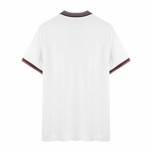 Camisas Polo Casuales para Hombre, 100% Algodón, Color Sólido, Cuello Alto, Diseño con Botones, Manga Corta, Patrón a Rayas, Transpirable - Product Image 3