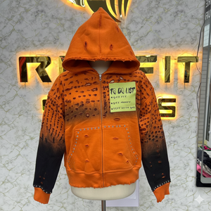 Sweat à capuche zippé pour homme de style professionnel, qualité supérieure, 100% coton, fabriqué en usine, imprimé en relief, prix bas, très demandé - Product Image 1
