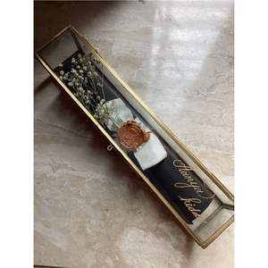 Handmade Vintage Brass Glass Scroll <b>Box</b> for Wedding Invitations Sealed Scroll <b>Holder</b> Royal Decree Glass Case & Keepsake Gift <b>Box</b> - Product Image 1