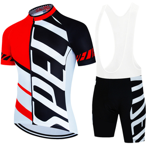 Último diseño sublimado Uniforme de ciclismo Ropa deportiva personalizada Conjuntos de uniformes de ciclismo Conjuntos de babero al por mayor - Product Image 5