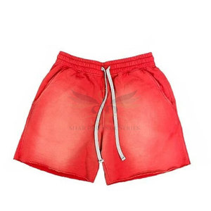 Short de lavage à l'acide pull surdimensionné pour hommes Vêtements de mode de couleur unie Short de lavage à l'acide - Product Image 5