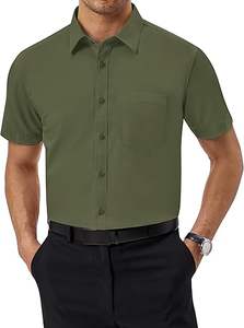 Chemises habillées décontractées d'été en coton 100% à manches longues, respirantes, écologiques, avec poche poitrine, de haute qualité, pour l'extérieur - Product Image 5