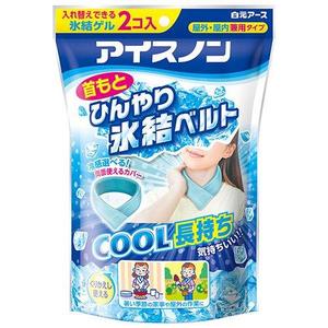 Ceinture de refroidissement pour le cou, lot de 2, gel réutilisable pour usage intérieur et extérieur, Japon - Product Image 1