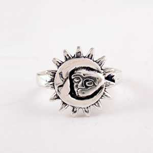 Unique Look <b>adjustable</b> Brass Sun And Moon Tribal <b>Ring</b> Fashionable Jewelry <b>Silver</b> Plated Vintage <b>Ring</b> Wholesale <b>Ring</b> For Women - Product Image 1