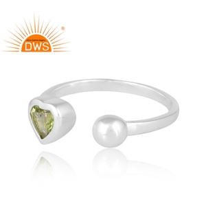 Vente chaude en argent Sterling péridot naturel bague en pierres précieuses conception personnalisée bijoux pour femmes cadeau pour elle - Product Image 4