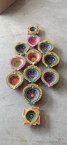 ดิยาทำมือดินเหนียวสำหรับตกแต่งดิวาลีดินดิวาลิพูจาสำหรับตกแต่งบ้าน - Product Image 2