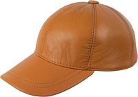 Gorra de Béisbol Unisex de 5 Paneles en Cuero Genuino - 100% Cuero de Oveja, Transpirable e Impermeable, Correa Trasera Ajustable para Hombre/Mujer