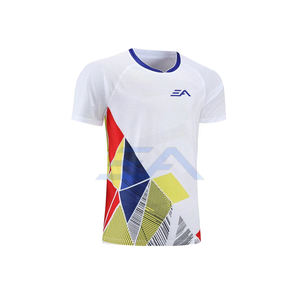 Uniforme de tennis à manches courtes respirant à séchage rapide, vêtements de sport pour hommes adultes de haute qualité - Product Image 3