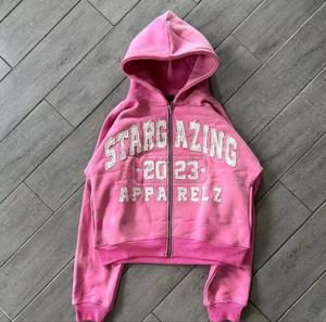 Sweat à capuche personnalisé Street Wear 100% coton délavé à l'acide Sweat à capuche surdimensionné Patch brodé Sweat à capuche vieilli zippé lourd - Product Image 5