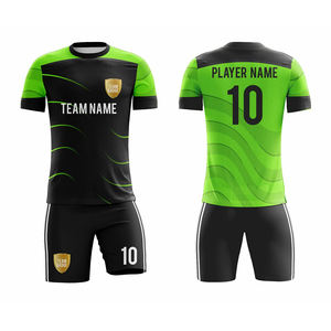 Haute Qualité Personnalisable Sports Football Jersey Football Uniforme Ensemble Vêtement Teint Technique 100% Polyester Séchage Rapide GANTS Ville - Product Image 1
