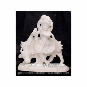 ตกแต่งบ้านพระกฤษณะรูปปั้นหินอ่อน - Product Image 1