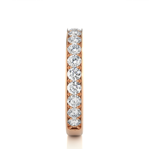 Anillos de banda de eternidad de diamante sintético de tendencia, oro amarillo de 14K, apilable completo, certificado IGI, compromiso de boda clásico de lujo - Product Image 3