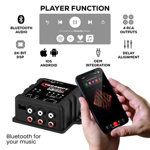Module récepteur audio BT 2,4 G noir, amplificateur de signal stéréo 4 canaux pour voiture avec contrôle de suppression des surtensions d'entrée et de sortie - Product Image 6