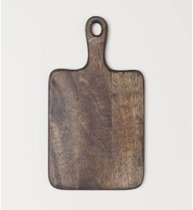 Tabla de cortar de madera de mango quemado Tabla de cortar de madera de mango oscuro - Product Image 1