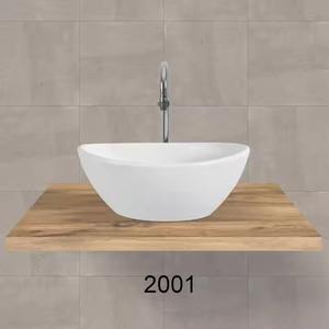 Lavabo rectangulaire à trou unique en céramique de marque-Lavabo, fabriqué en Chine, articles sanitaires en porcelaine - Product Image 5