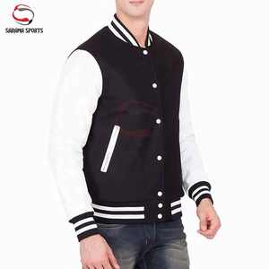 Chaqueta Varsity de Moda Masculina de Alta Calidad, Chaquetas de Béisbol Unisex con Bordado de Logotipo Personalizado - Product Image 1