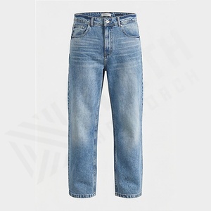 Jeans en denim pour homme, lavage à l'acide, couleur personnalisée, coupe slim, logos personnalisés, effet usé, grande taille, pantalon de style haut de gamme, vente en gros, coton durable - Product Image 1
