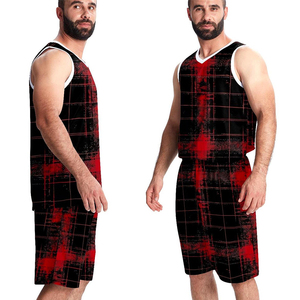 Vêtements de sport pour hommes, basket-ball, design imprimé tendance, uniforme d'entraînement avec poches, polyester, uniforme d'équipe - Product Image 6
