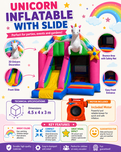 Parque Infantil Inflable Profesional de 4,5x4x3 m – Casa de Brinco de PVC – Uso Profesional en Interiores/Exteriores – Cumple con las Normas de la UE - Product Image 4