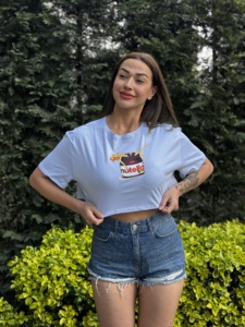 Top corto de algodón puro de gran tamaño, camiseta informal a la moda, camisetas de verano sólidas con estampado personalizable, precio directo de fábrica al por mayor - Product Image 3