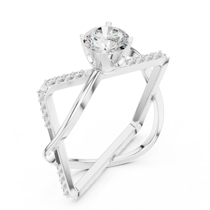 Goldbar Jewelry Store 14K Anillo de promesa para novia Joyería personalizada - Product Image 5