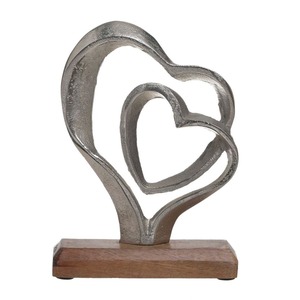 Décoration de table moderne avec inscription « Noël », sculpture de lettres en aluminium faites à la main avec base en bois massif, accent festif de Noël - Product Image 4