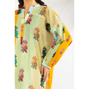 Chemise en Chiffon Imprimé Bohème Chic à Motifs Floraux pour Printemps/Été IPS-77467 - Product Image 1