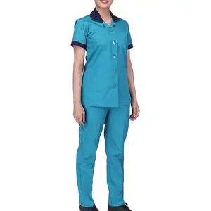 最优质的医生和护士女性磨砂护理制服套装成人医用磨砂医院套装