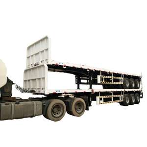 Semirremolque de Plataforma Plana de Acero de 3 Ejes Usado, Carga Útil de 5T, 12.5M para Transporte de Contenedores de 20 y 40 Pies - Product Image 2