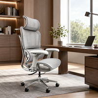 Chaise de bureau ergonomique à dossier haut, pivotante, avec appui-tête et accoudoirs réglables pour espace de travail – Fournisseur d'usine